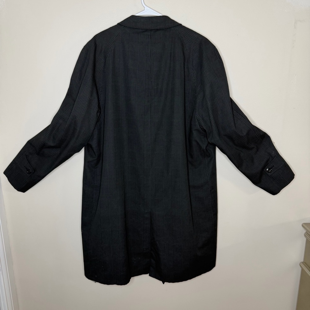 Larini Vintage Coat Men’s Size 44 Long Cravenette Zip-Out Liner Italy 90s - Picture 2 of 15